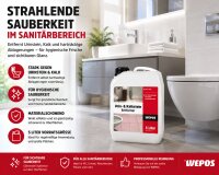 WEPOS Urin- und Kalkstein Entferner 5 Liter | Saurer Sanitärreiniger gegen Kalkstein & Rost