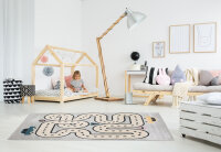 Kinderzimmerteppich YLVIE Straße Hellgrau 120 x 170 cm