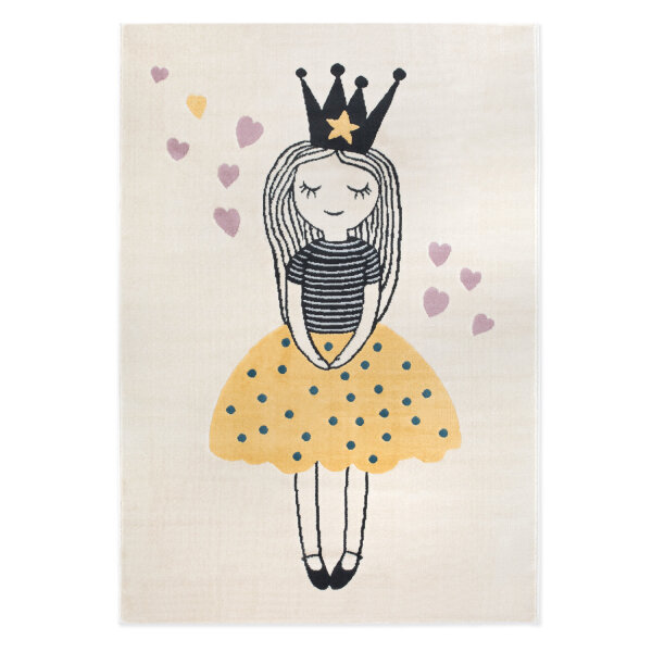 Kinderzimmerteppich YLVIE, Beige in 120 x 170 cm